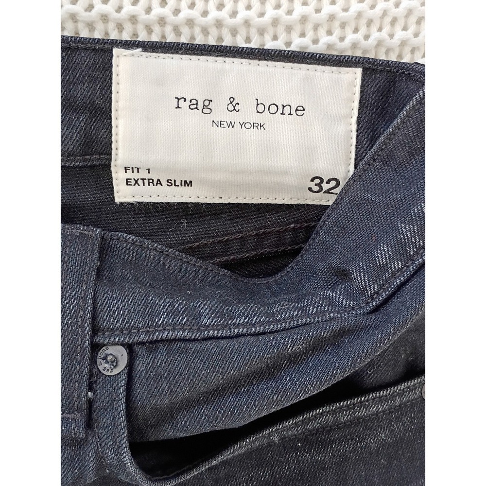 Rag & Bone Fit 1 Extra Slim Devon Jeans Dark Indigo Denim 32x32 USA NWOT $250 - Picture 4 of 15